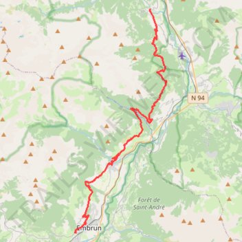 Itinéraire GTHA J3 Rallon Embrun-20616590, distance, dénivelé, altitude, carte, profil, trace GPS