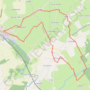 Itinéraire 1 - Marche 12 km, distance, dénivelé, altitude, carte, profil, trace GPS
