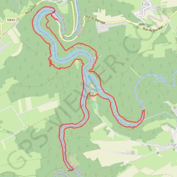 Itinéraire Barrage de Nisramont, distance, dénivelé, altitude, carte, profil, trace GPS