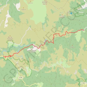 Itinéraire Sur le Gr 72 du Pont-de-Montvert au Mas-de-la-Barque, distance, dénivelé, altitude, carte, profil, trace GPS