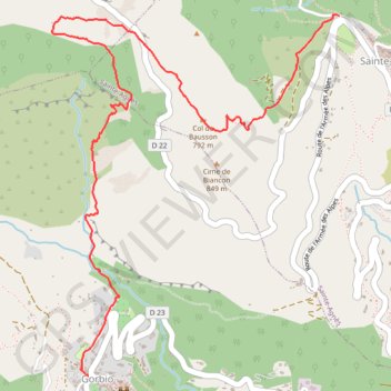 Itinéraire De Gorbio à Ste Agnès, distance, dénivelé, altitude, carte, profil, trace GPS