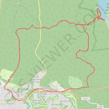 Itinéraire Lacanau Ocean, distance, dénivelé, altitude, carte, profil, trace GPS