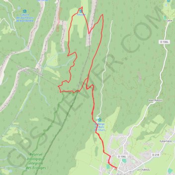 Itinéraire AUTRANS, distance, dénivelé, altitude, carte, profil, trace GPS