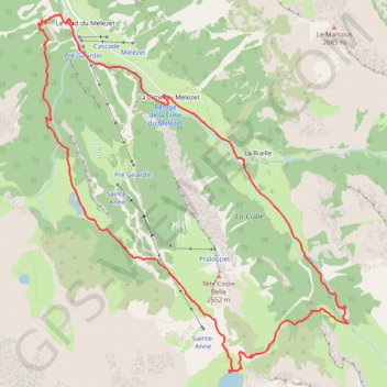 Itinéraire Autour du Melezet, distance, dénivelé, altitude, carte, profil, trace GPS