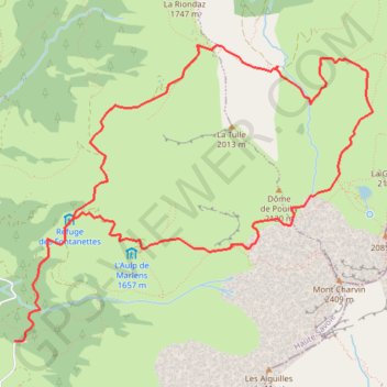 Itinéraire Aravis - Tour de la Tulle, distance, dénivelé, altitude, carte, profil, trace GPS