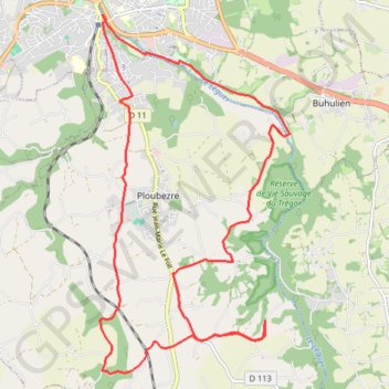 Itinéraire Trébi N°6 : Autour de Ploubezre, distance, dénivelé, altitude, carte, profil, trace GPS