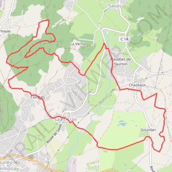 Itinéraire Saint-Clair Marche à pied, distance, dénivelé, altitude, carte, profil, trace GPS