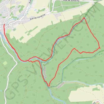 Itinéraire Vencimont - Barbouillons - Miyèmonts - Rausquins - Croix l'Agent, distance, dénivelé, altitude, carte, profil, trace GPS