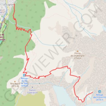 Itinéraire Refuge des Conscrits par le nouveau sentier, distance, dénivelé, altitude, carte, profil, trace GPS