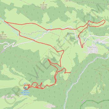 Itinéraire benou tranquille, distance, dénivelé, altitude, carte, profil, trace GPS