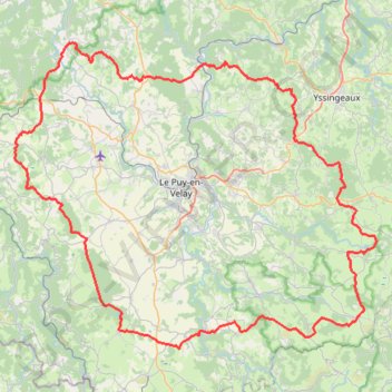 Itinéraire GR40 Tour du Velay (Haute-Loire), distance, dénivelé, altitude, carte, profil, trace GPS