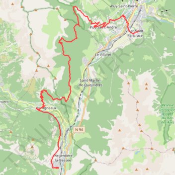 Itinéraire GTHA J1 Briançon L'Argentière-20765203, distance, dénivelé, altitude, carte, profil, trace GPS