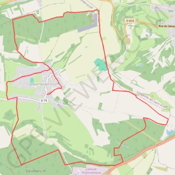 Itinéraire Circuit de la Vallée du Bambesch - Bambiderstroff, distance, dénivelé, altitude, carte, profil, trace GPS
