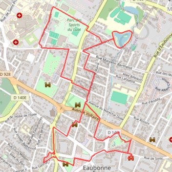 Itinéraire A la découverte d Eaubonne, distance, dénivelé, altitude, carte, profil, trace GPS