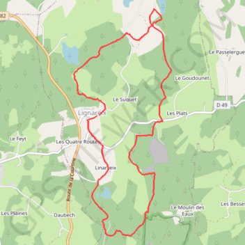 Itinéraire Vie et logis d'antan - Lignareix - Pays de Haute Corrèze, distance, dénivelé, altitude, carte, profil, trace GPS