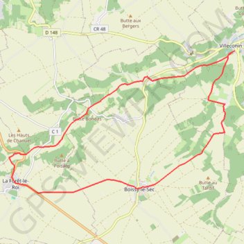 Itinéraire Villeconin, distance, dénivelé, altitude, carte, profil, trace GPS