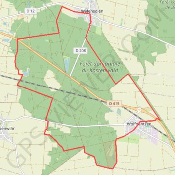 Itinéraire Velo kastenwald, distance, dénivelé, altitude, carte, profil, trace GPS