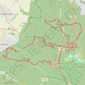 Itinéraire Barbizon club 🤗, distance, dénivelé, altitude, carte, profil, trace GPS