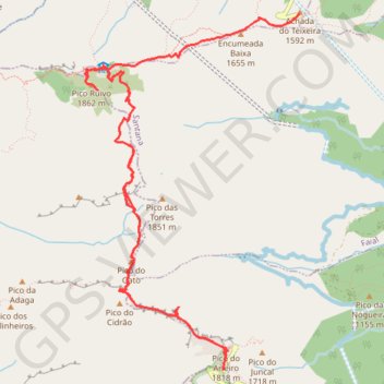 Itinéraire Madère, distance, dénivelé, altitude, carte, profil, trace GPS