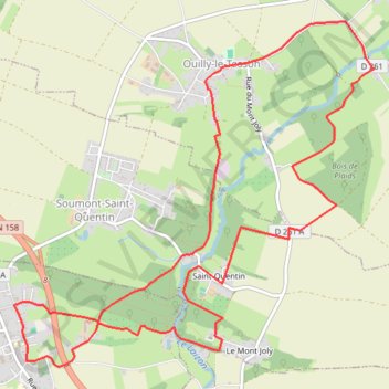 Itinéraire La vallée du Laizon, distance, dénivelé, altitude, carte, profil, trace GPS