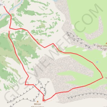 Itinéraire Miroir d'Argentine, distance, dénivelé, altitude, carte, profil, trace GPS