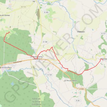 Itinéraire Chemin de Saint Michel (voie de Paris) etape 6, distance, dénivelé, altitude, carte, profil, trace GPS