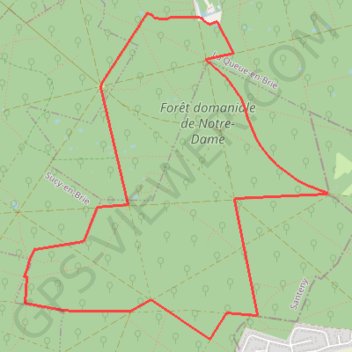Itinéraire Circuit des Marmousets - La Queue-en-Brie, distance, dénivelé, altitude, carte, profil, trace GPS