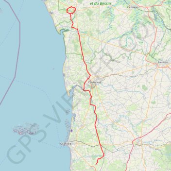 Itinéraire TM2023 Sartilly-LaHaye, distance, dénivelé, altitude, carte, profil, trace GPS