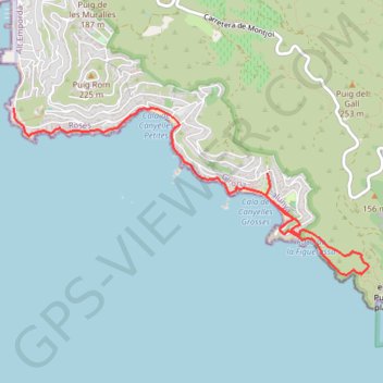 Itinéraire Almadrava, distance, dénivelé, altitude, carte, profil, trace GPS