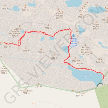 Itinéraire Pico de Vallibierna, distance, dénivelé, altitude, carte, profil, trace GPS