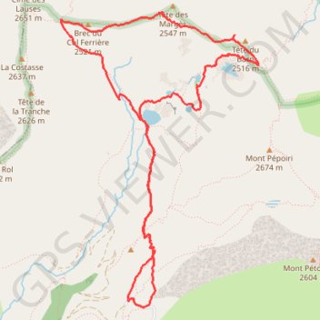 Itinéraire 2023 09 29 - millefonts col et tête du barn col ferrière S, distance, dénivelé, altitude, carte, profil, trace GPS