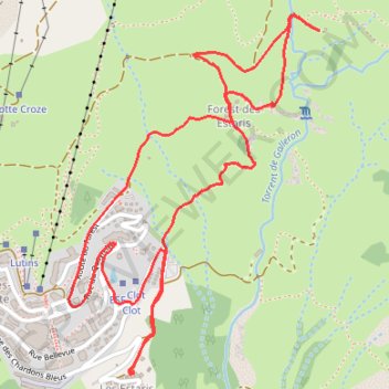 Itinéraire Foret des Estaris Chalet Joubert, distance, dénivelé, altitude, carte, profil, trace GPS