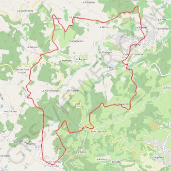 Itinéraire Rontalon Saint-André-la-Côte, distance, dénivelé, altitude, carte, profil, trace GPS