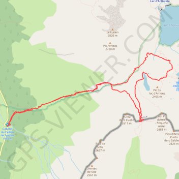 Itinéraire Col de Sobe et Passage d'Orteig - Artouste Fabrèges, distance, dénivelé, altitude, carte, profil, trace GPS