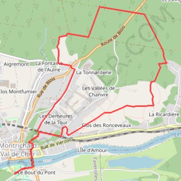 Itinéraire Montrichard, distance, dénivelé, altitude, carte, profil, trace GPS
