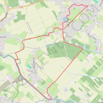 Itinéraire De la Mer à la Scarpe, distance, dénivelé, altitude, carte, profil, trace GPS