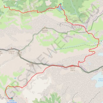 Itinéraire Tour des dents blanches J4, distance, dénivelé, altitude, carte, profil, trace GPS