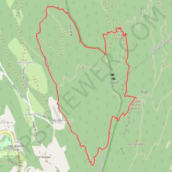 Itinéraire Par les cols du Crucifix et de Saint-Michel, Aiguebelette le Lac, distance, dénivelé, altitude, carte, profil, trace GPS