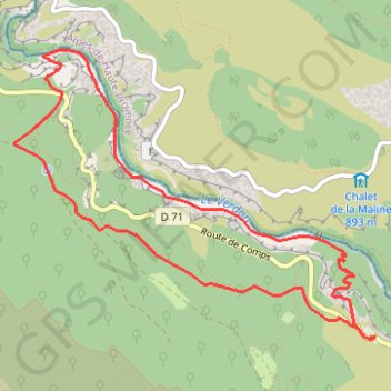 Itinéraire SENTIER VIDAL, distance, dénivelé, altitude, carte, profil, trace GPS