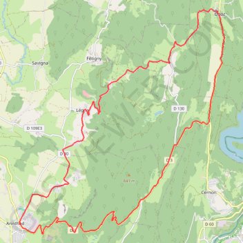 Itinéraire Autour d'Arinthod, distance, dénivelé, altitude, carte, profil, trace GPS