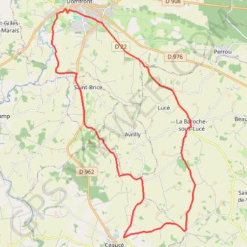 Itinéraire Boucle des Poiriers de Domfront, distance, dénivelé, altitude, carte, profil, trace GPS