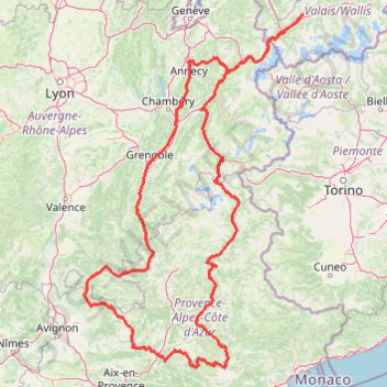 Itinéraire Jour 1, distance, dénivelé, altitude, carte, profil, trace GPS