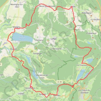 Itinéraire Loulle - Entre lacs et cascades - 43564 - UtagawaVTT.com, distance, dénivelé, altitude, carte, profil, trace GPS