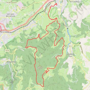 Itinéraire Izieux-Le Plateau de la Barbanche, distance, dénivelé, altitude, carte, profil, trace GPS