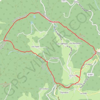 Itinéraire Ranchal village vert, distance, dénivelé, altitude, carte, profil, trace GPS