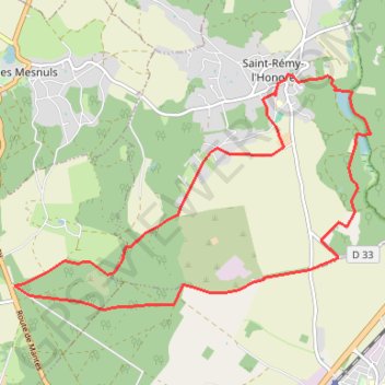 Itinéraire Saint-Rémy-L'Honoré, distance, dénivelé, altitude, carte, profil, trace GPS