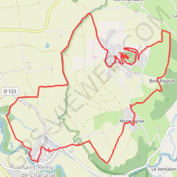 Itinéraire Saint Rémy de Charnat, distance, dénivelé, altitude, carte, profil, trace GPS