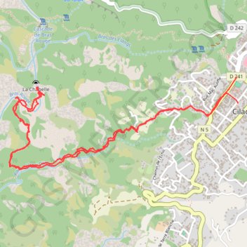 Itinéraire Randonnée de la Chapelle à Cilaos (Réunion), distance, dénivelé, altitude, carte, profil, trace GPS