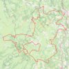 Itinéraire GT Aubrac, distance, dénivelé, altitude, carte, profil, trace GPS