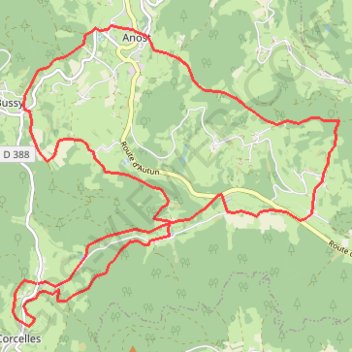 Itinéraire Autour d'Athez, distance, dénivelé, altitude, carte, profil, trace GPS